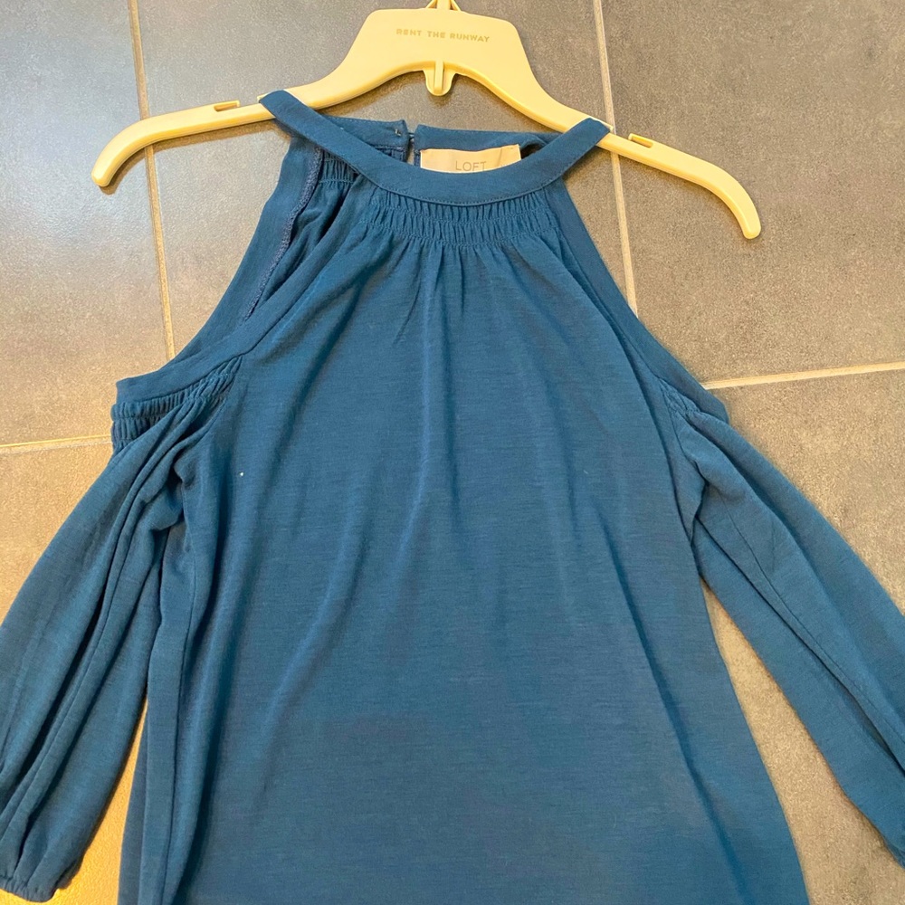 Loft off the shoulder long sleeve blouse